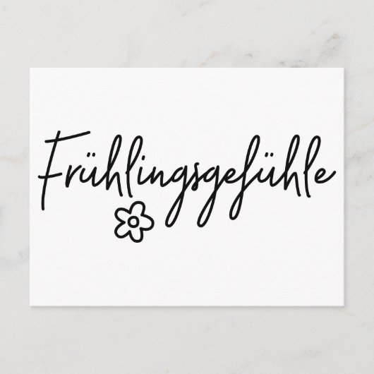 Frühlingsgefühleのドイツの単語、春の熱 シーズンポストカード (正面)