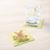 Frühlingshase   スクエアペーパーコースター (インサイチュ)