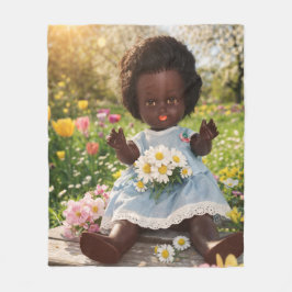 Frühlingsmorgen Kuscheldecke – Puppenliebe  フリースブランケット