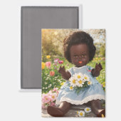 Frühlingszauber & Gänseblümchen-Glück Magnet マグネット (正面/裏面)