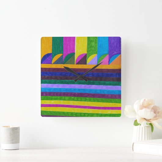 "Fruit" スクエア壁時計 (ホーム)