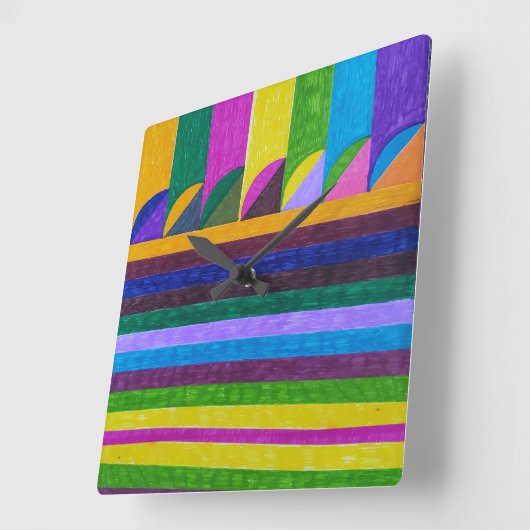 "Fruit" スクエア壁時計 (傾斜)