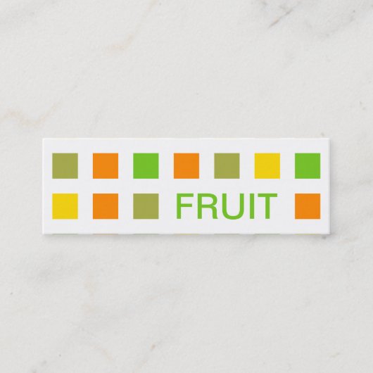 FRUIT (モダン正方形) スキニー名刺 (正面)