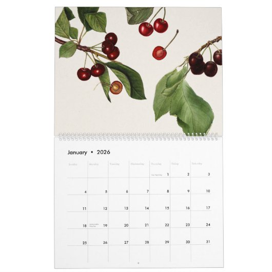 Fruit 2026 カレンダー (1月 2026)