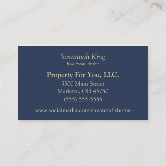 Fruit and Flowers Midnight Blue  名刺 (裏面)