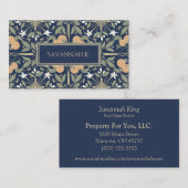 Fruit and Flowers Midnight Blue  名刺 (正面/裏面)