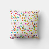fruit and heart pattern Throw Pillow クッション (正面)