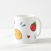 Fruit and Veggie Doodle Mug コーヒーマグカップ (正面右)
