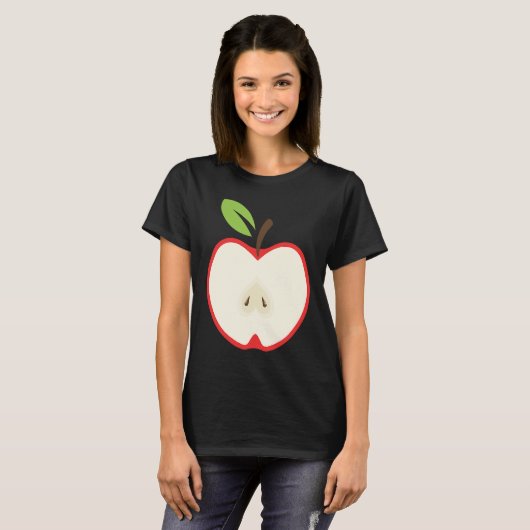 Fruit Apple Half Slice Trendy Halloween Fruits Cos Tシャツ (正面フル)