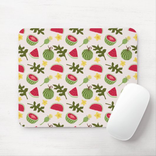 Fruit Basket Pattern Collection - Watermelon マウスパッド (マウス)