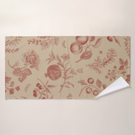 Fruit,  berry and flowers. Autumn seamless pattern バスタオル (バスタオル)