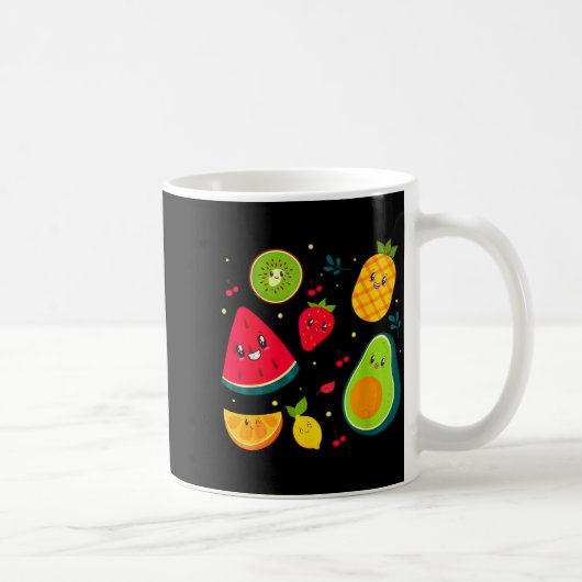 Fruit Costume Sweet Tea Fruit Salad Men Women Coup コーヒーマグカップ (右)