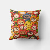 Fruit Friends Parade | Cute Animal Chibi クッション (裏面)