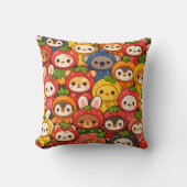 Fruit Friends Parade | Cute Animal Chibi クッション (正面)