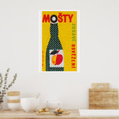 Fruit Juice Bottle - Matchbox Print - Czech Wall ポスター (キッチン)
