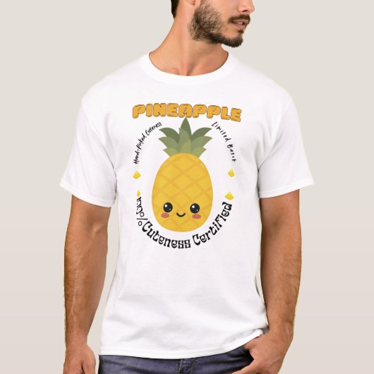 Fruit Label Sweet Pineapple Tropical Vibes Tシャツ (正面)