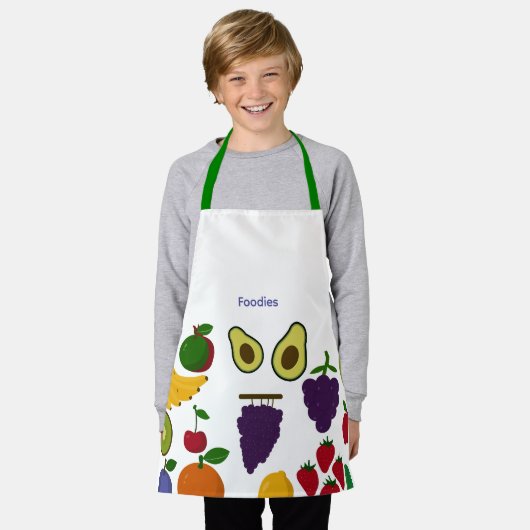 Fruit Lover Foodies Cute Apron  エプロン (着用した状態)