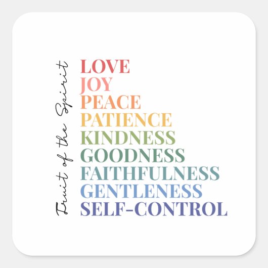 Fruit of the Spirit スクエアシール (正面)