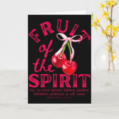 Fruit Of The Spirit Christian Coquette Pink Bow Ch カード (黄色い花)