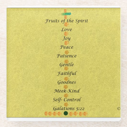 Fruit of the Spirit Coaster ガラスコースター (正面)