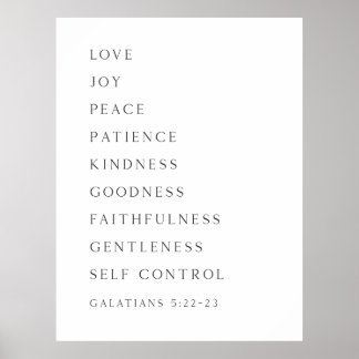 Fruit of the Spirit Galatians 5:22-23ポスター ポスター