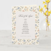 Fruit of the Spirit Galatians 5:22–23 Bible Verse  カード (黄色い花)