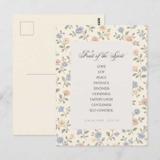Fruit of the Spirit Galatians 5:22–23 Bible Verse  ポストカード (正面/裏面)
