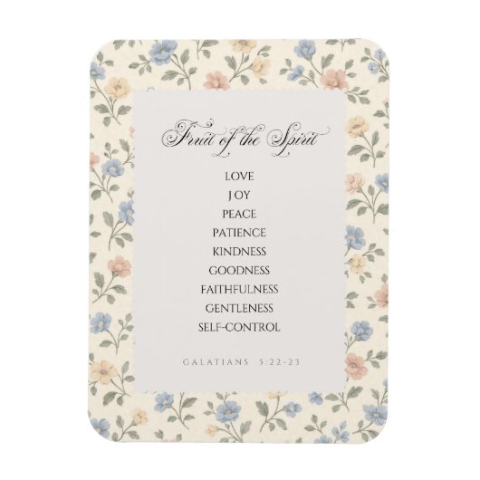 Fruit of the Spirit Galatians 5:22–23 Bible Verse  マグネット (縦)