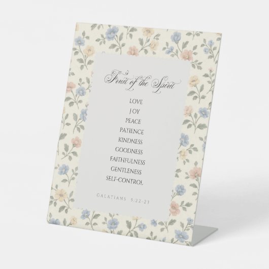 Fruit of the Spirit Galatians 5:22–23 Bible Verse  台座サイン (正面)