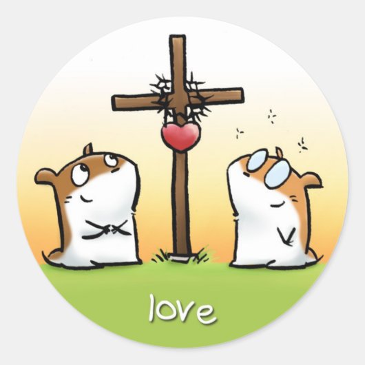 Fruit of the Spirit Sticker (Love) ラウンドシール (正面)