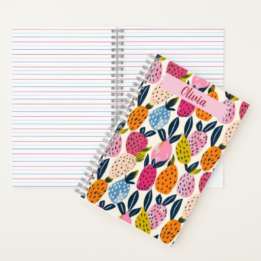 Fruit Pattern Notebook、パーソナライズされた Creativen ノートブック (内側)