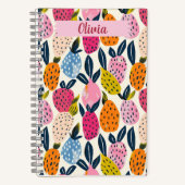 Fruit Pattern Notebook、パーソナライズされた Creativen ノートブック (正面)