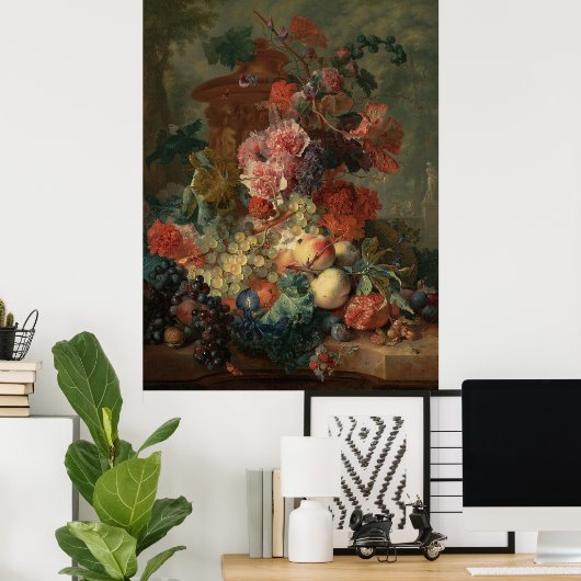 Fruit Piece by Jan van Huysum ポスター (ホームオフィス)