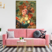 Fruit Piece - Jan van Huysum (1722) キャンバスプリント (インサイチュ (リビング))