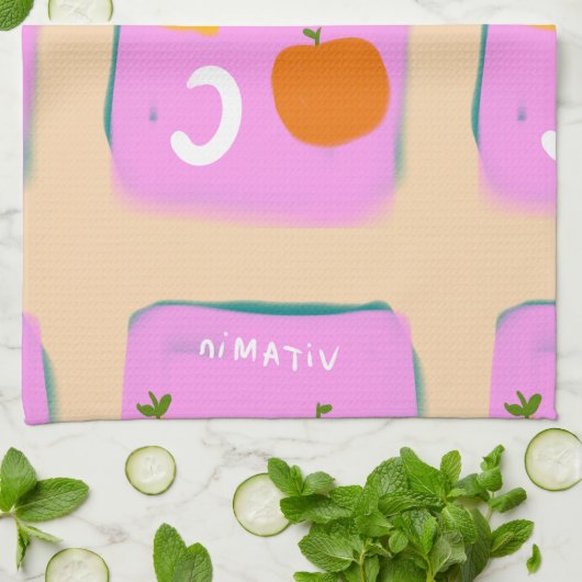 fruit print kitchen towel  キッチンタオル (折り畳み)