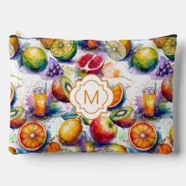 Fruit Punch Watercolor Pattern Personalized アクセサリーポーチ