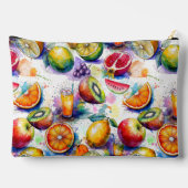 Fruit Punch Watercolor Pattern Personalized アクセサリーポーチ (裏面)