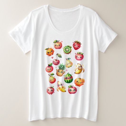 Fruit Salad プラスサイズTシャツ (デザイン正面)
