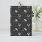 Fruit seamless pattern black and white Tropical カード (スタンド正面)