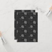 Fruit seamless pattern black and white Tropical カード (正面/裏面インサイチュ)