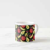 Fruit seamless pattern | colorful tropical fruit エスプレッソカップ (正面右)