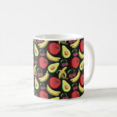Fruit seamless pattern | colorful tropical fruit コーヒーマグカップ (正面右)