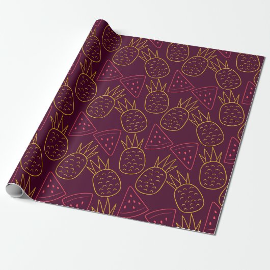 Fruit seamless pattern | Fruit surface pattern 18 ラッピングペーパー (アンロールド)
