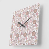 Fruit seamless pattern | Fruit surface pattern 1 スクエア壁時計 (傾斜)