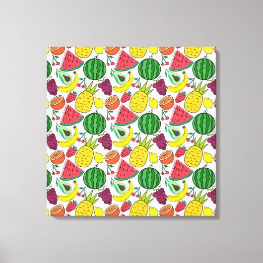 Fruit seamless pattern | Fruit surface pattern 22 キャンバスプリント (正面)