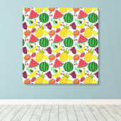 Fruit seamless pattern | Fruit surface pattern 22 キャンバスプリント (インサイチュ (ウッドフロア))