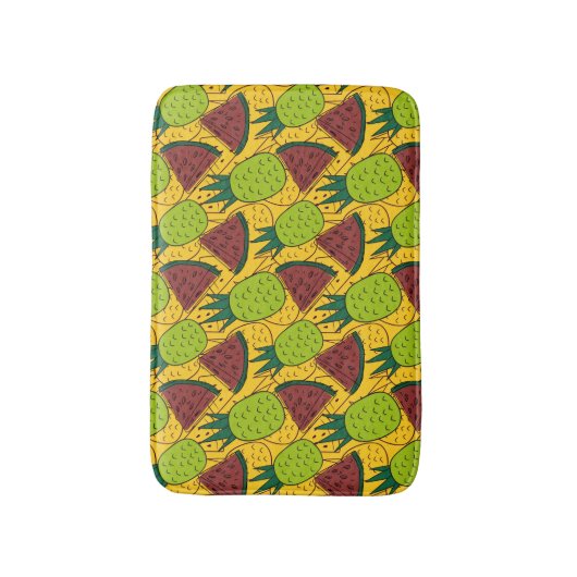 Fruit seamless pattern | Fruit surface pattern 29 バスマット (正面縦)