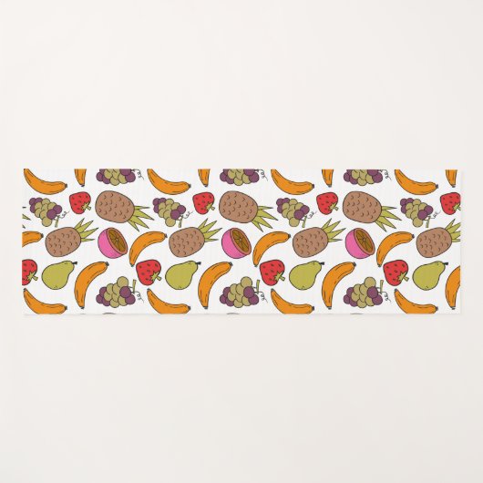 Fruit seamless pattern | Fruit surface pattern 33 ヨガマット (正面(横))