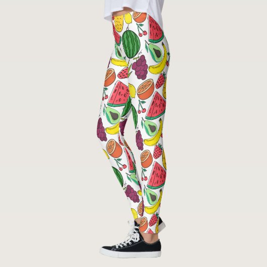 Fruit seamless pattern | Fruit surface pattern 37 レギンス (左)