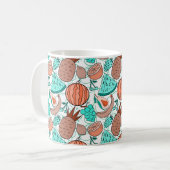 Fruit seamless pattern | Fruit surface pattern 39 コーヒーマグカップ (正面左)